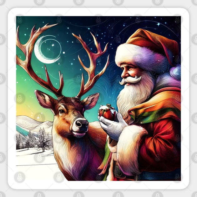 Captivating Christmas: Unleash Cheer with Unique Santa Claus Illustrations! Sticker by insaneLEDP